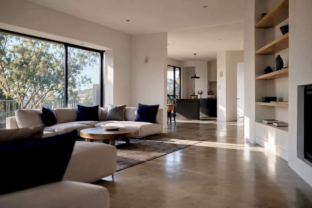 Empty modern living room interior